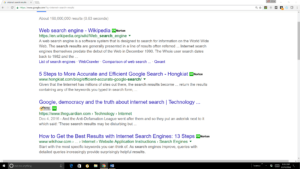 Search results example